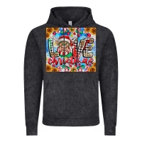 Vintage Black Love Christmas highland cow Vintage Hoodie - CowhideDigitalArt