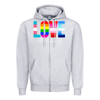 Heather Grey lgbt pride rainbow love lgbtq pride Zipper Hoodie - artisFamous