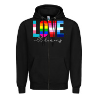 Black lgbt pride rainbow love lgbtq pride Zipper Hoodie - artisFamous