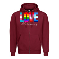 Burgundy lgbt pride rainbow love lgbtq pride Zipper Hoodie - artisFamous