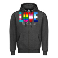 Lgbt Pride Rainbow Love Lgbtq Pride Zipper Hoodie | Teevron