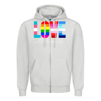 Dove Grey lgbt pride rainbow love lgbtq pride Zipper Hoodie - artisFamous