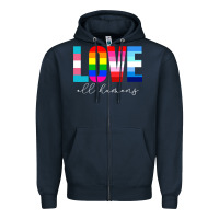 Navy lgbt pride rainbow love lgbtq pride Zipper Hoodie - artisFamous