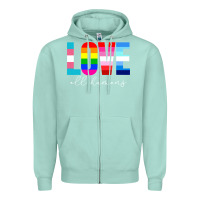 Seafoam lgbt pride rainbow love lgbtq pride Zipper Hoodie - artisFamous