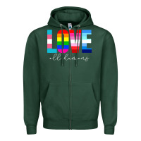 Sports Green lgbt pride rainbow love lgbtq pride Zipper Hoodie - artisFamous