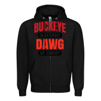Black buckeye on saturday Zipper Hoodie - artisFamous