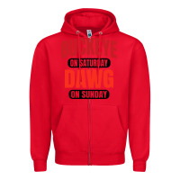 Red buckeye on saturday Zipper Hoodie - artisFamous