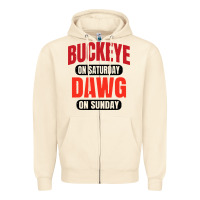 Sandshell buckeye on saturday Zipper Hoodie - artisFamous