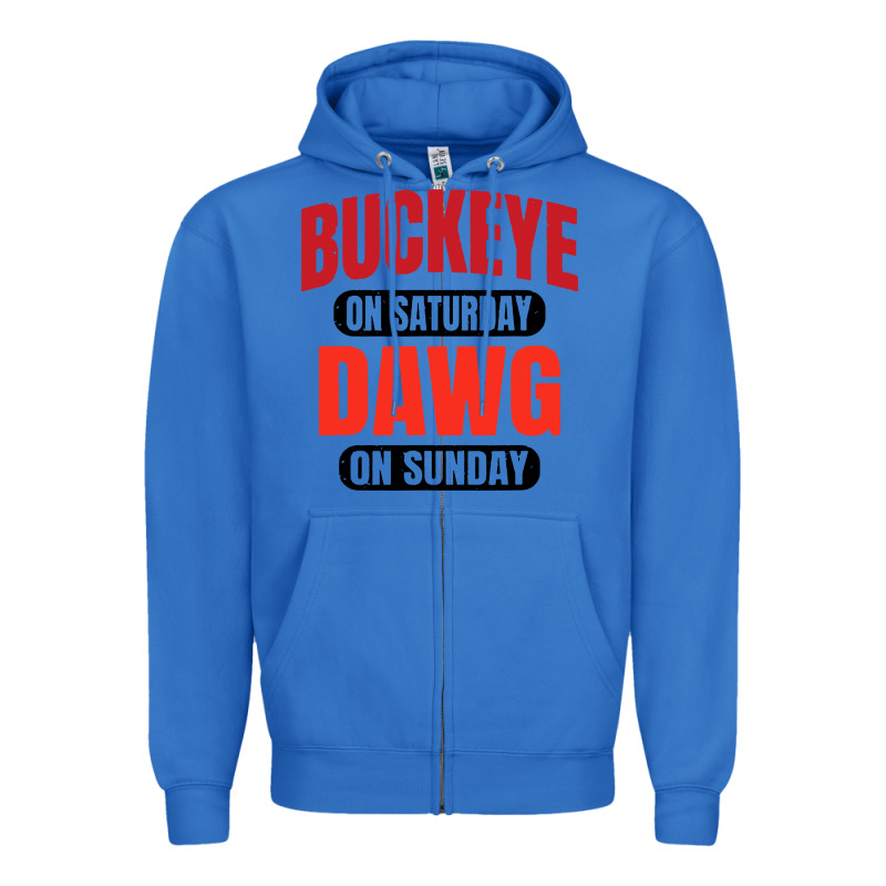 Buckeye On Saturday Zipper Hoodie by artisFamous | Teevron