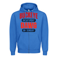True Royal buckeye on saturday Zipper Hoodie - artisFamous