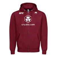Burgundy crypto Zipper Hoodie - artisFamous