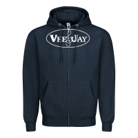 Navy vee jay records Zipper Hoodie - artisFamous