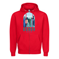 Red Osaka Japan Zipper Hoodie - artisFamous