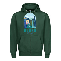 Sports Green Osaka Japan Zipper Hoodie - artisFamous