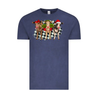 Vintage Denim Christmas heifers front view Vintage Tee - RanaPortraitStore
