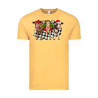 Vintage Mustard Christmas heifers front view Vintage Tee - RanaPortraitStore