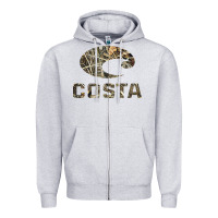 Heather Grey costa del mar Zipper Hoodie - artisFamous