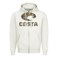 Oatmeal Heather costa del mar Zipper Hoodie - artisFamous
