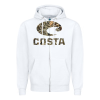 White costa del mar Zipper Hoodie - artisFamous