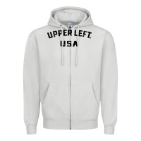 Dove Grey upper left usa Zipper Hoodie - artisFamous