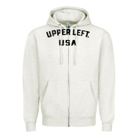 Oatmeal Heather upper left usa Zipper Hoodie - artisFamous