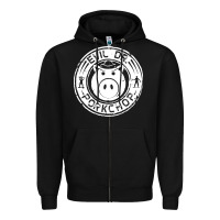 Black evil dr porkchop Zipper Hoodie - artisFamous