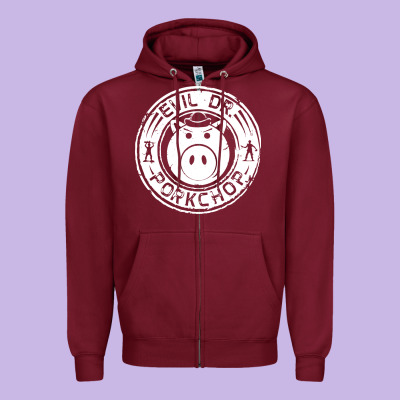Evil Dr Porkchop Zipper Hoodie Designed By Artisfamous