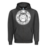 Charcoal Heather evil dr porkchop Zipper Hoodie - artisFamous