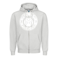 Dove Grey evil dr porkchop Zipper Hoodie - artisFamous
