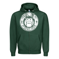 Sports Green evil dr porkchop Zipper Hoodie - artisFamous