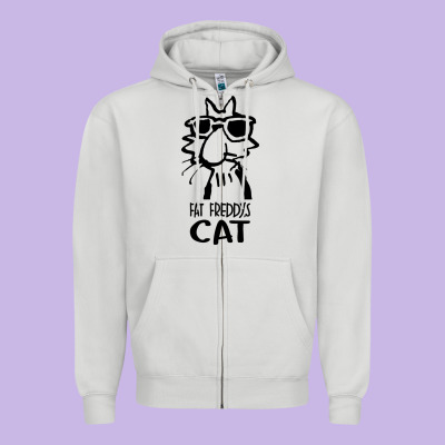 Fat Freddys Cat Zipper Hoodie Designed By Artisfamous