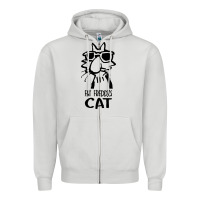 Dove Grey fat freddys cat Zipper Hoodie - artisFamous