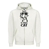 Oatmeal Heather fat freddys cat Zipper Hoodie - artisFamous