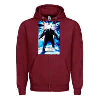 Burgundy carpenters the thing Zipper Hoodie - artisFamous