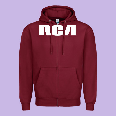 Rca Records Zipper Hoodie Designed By Artisfamous
