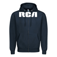 Navy rca records Zipper Hoodie - artisFamous