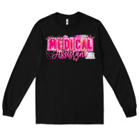 Black valentine medical assistant Long Sleeve Tee - CowhideDigitalArt