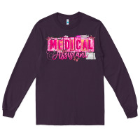Plum valentine medical assistant Long Sleeve Tee - CowhideDigitalArt