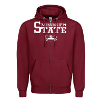 Burgundy mississippi state champs Zipper Hoodie - artisFamous