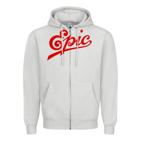 Dove Grey epic records Zipper Hoodie - artisFamous