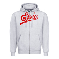 Heather Grey epic records Zipper Hoodie - artisFamous
