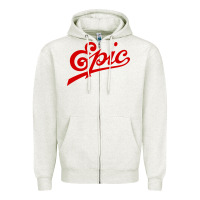 Oatmeal Heather epic records Zipper Hoodie - artisFamous