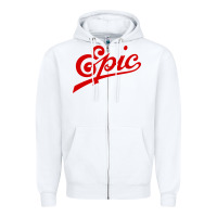 White epic records Zipper Hoodie - artisFamous