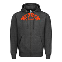 Charcoal Heather excello records Zipper Hoodie - artisFamous