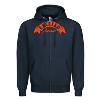 Navy excello records Zipper Hoodie - artisFamous