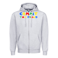 Heather Grey commit tax fraud Zipper Hoodie - artisFamous