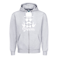 Heather Grey groom bachelor party Zipper Hoodie - artisFamous
