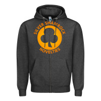 Charcoal Heather silver shamrock novelties Zipper Hoodie - artisFamous