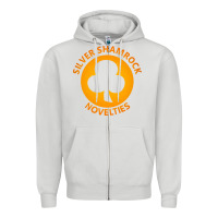Dove Grey silver shamrock novelties Zipper Hoodie - artisFamous