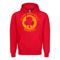 Red silver shamrock novelties Zipper Hoodie - artisFamous